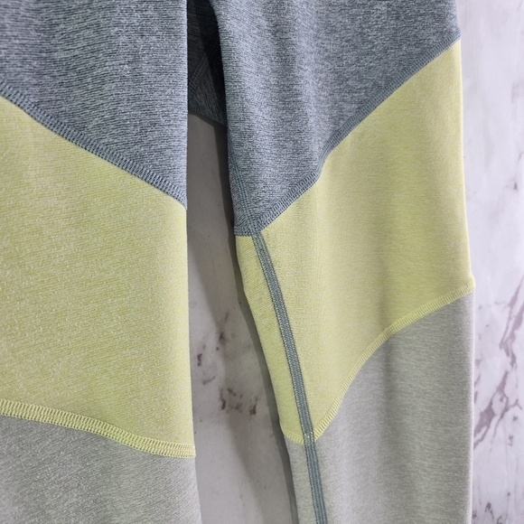 Outdoor Voices Leggings Womens Small Yellow Gray Tri Color Block High Rise - Picture 10 of 14